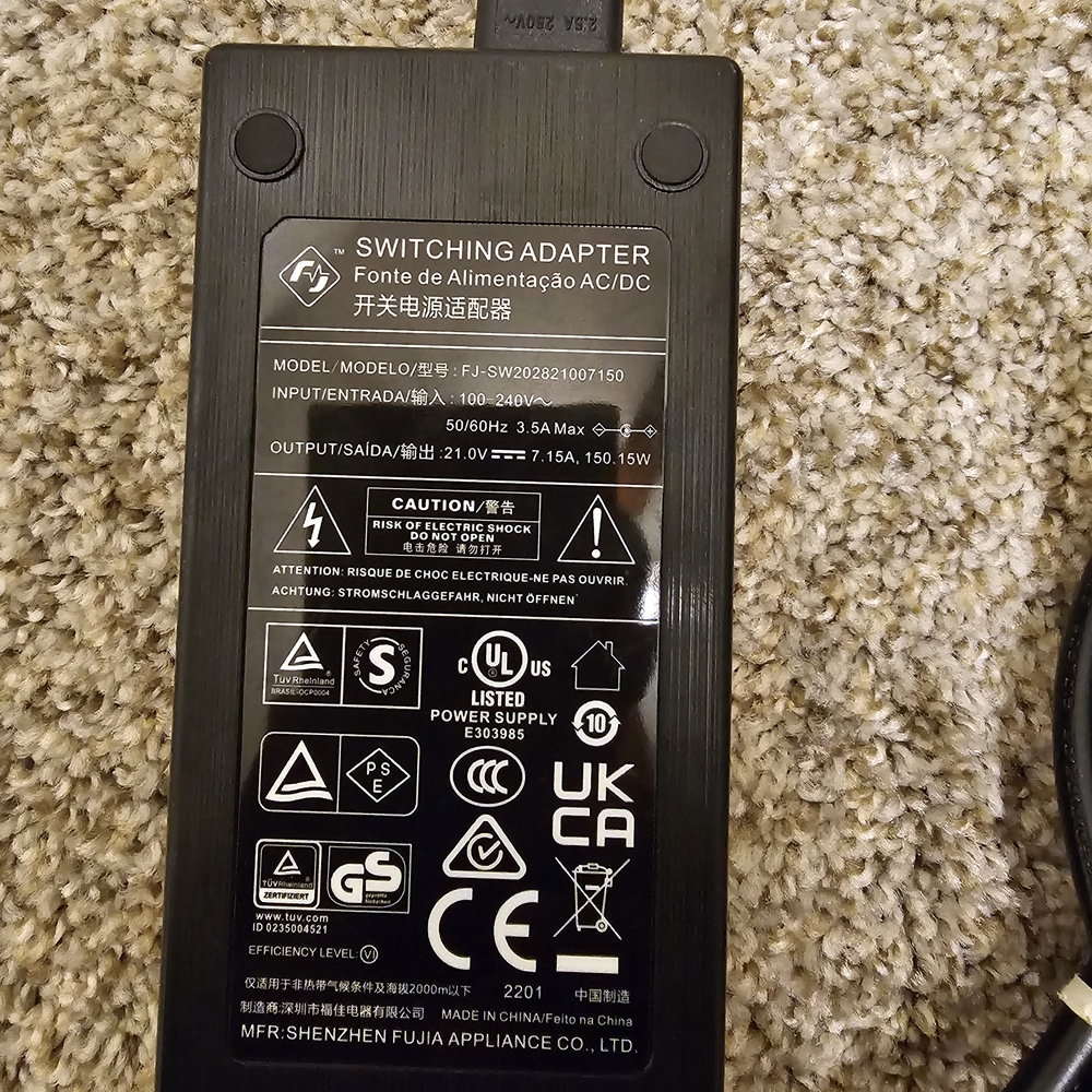 Fujia Switching Adapter (Model FJ-SW2  Switching Adapter Power Supply - Black